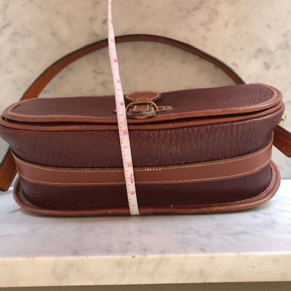 DOONEY & BOURKE Saddlebag Maroon Brown Green Label Shoulder Bag Vintage … - Picture 16 of 17